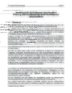 9. Leipziger Deponiefachtagung  Seite 83 Vorstellung der Aschedeponie Jänschwalde II (Planung, Bau und Betrieb der Groß-Aschedeponie