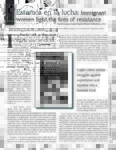 Estamos en la lucha: Immigrant REVIEW women light the fires of resistance - Christina Lopez (Seattle: Radical Women Publications, 2012)