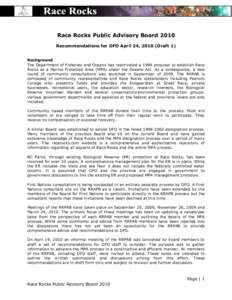 Oceanography / Fisheries and Oceans Canada / Direct Factory Outlets / Race Rocks Marine Protected Area / Earth / Government / Environment / Fisheries science / Marine conservation / Marine protected area