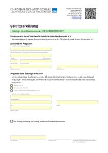 Christian-Schmidt-Schule OdenwaldstraßeNeckarsulm Tel – 0 Fax – 300 