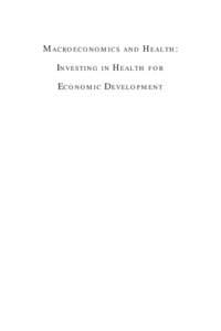Macroeconomics and Health: Investing in Health for Economic Development