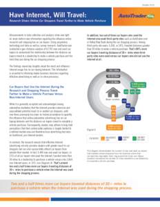 OctoberHave Internet, Will Travel: Research Shows Online Car Shoppers Travel Farther to Make Vehicle Purchase