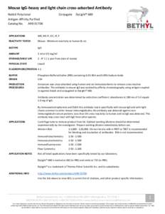 Mouse IgG-heavy and light chain cross-adsorbed Antibody Rabbit Polyclonal Conjugate  DyLight® 680