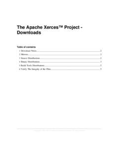 The Apache Xerces™ Project - Downloads