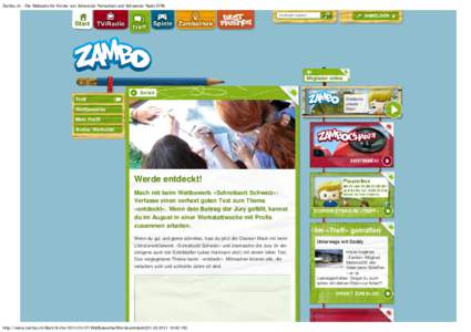 Zambo.ch - Die Webseite für Kinder von Schweizer Fernsehen und Schweizer Radio DRS