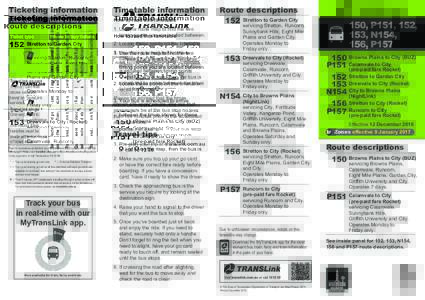 Where to buy tickets  How to read this timetable TransLink bus operators ^