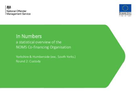 In Numbers a statistical overview of the NOMS Co-financing Organisation Yorkshire & Humberside (exc. South Yorks.) Round 2: Custody