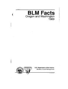BlM Facts Oregon and Washington 1989