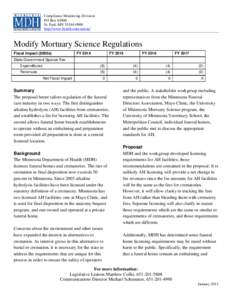 Modify Mortuary Science Regulations