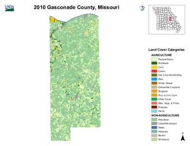 2010 Gasconade County, Missouri  Land Cover Categories AGRICULTURE  Pasture/Grass