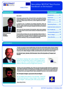 NEWSLETTER 4  New edition ‘BESTFACT Best Practice Handbook’ on the horizon!  SUMMARY