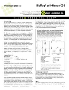 BioMag® anti-Human CD8  Product Data Sheet 583