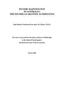 Political philosophy / Basic income / Political ideologies / Sociology / Guaranteed minimum income / Negative income tax / Ideology / Social Security / Welfare dependency / Socioeconomics / Economics / Income distribution