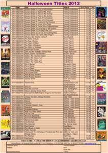 Halloween Titles 2012 ISBN[removed][removed][removed][removed]