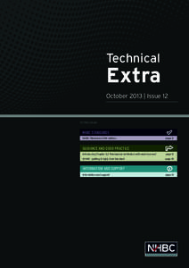 Technical  Extra October 2013 | Issue 12  In this issue: