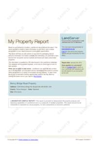 Based on your property’s location, LandServer has produced this report. This report provides a wealth of basic information on your land, and a coarse assessment of your natural resource conservation opportunities. This