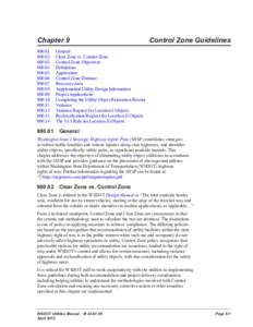 Chapter 9	  Control Zone Guidelines[removed]	General[removed]	 Clear Zone vs. Control Zone