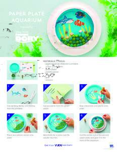 PAPER PLATE AQUARIUM inspired by MATERIALS + TOOLS: paper aquarium characters printable