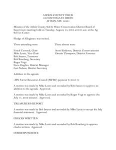 Second / Parliamentary procedure / Aitkin County /  Minnesota / Minutes