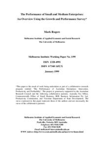 Manufacturing / Productivity / Innovation / Workforce productivity / Science / Structure / Environmental regulation of small and medium enterprises / Technology / Economics / Economic growth