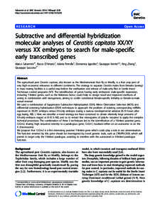 Salvemini et al. BMC Genetics 2014, 15(Suppl 2):S5 http://www.biomedcentral.com[removed]S2/S5 RESEARCH  Open Access