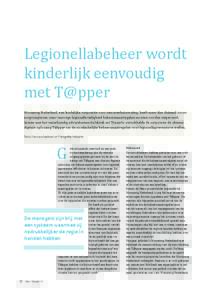 Legionellabeheer wordt kinderlijk eenvoudig met T@pper Woonzorg Nederland, een landelijke corporatie voor seniorenhuisvesting, heeft meer dan duizend woonzorgcomplexen waar vanwege legionellaveiligheid beheersmaatregelen