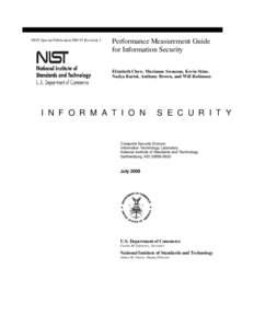 NIST SPRevision 1, Performance Measurement Guide for Information Security
