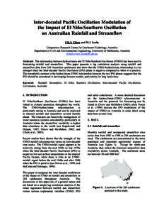 Physical oceanography / Tropical meteorology / Climatology / Physical geography / El Niño-Southern Oscillation / Teleconnection / Atmospheric sciences / Meteorology / Earth