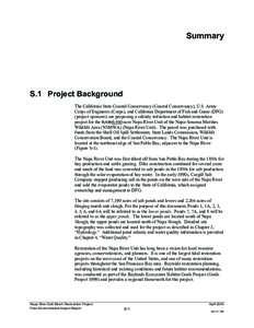 Summary  S.1 Project Background The California State Coastal Conservancy (Coastal Conservancy), U.S. Army Corps of Engineers (Corps), and California Department of Fish and Game (DFG) (project sponsors) are proposing a sa