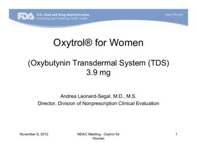 CONTROL Trial (CL2008-13) and Safety Review - FDA perspective