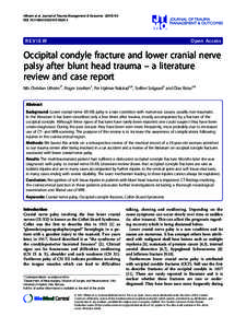 Occipital condyle fracture and lower cranial nerve palsy after blunt head trauma Ł a literature review and case report