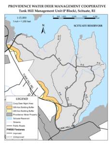 PROVIDENCE WATER DEER MANAGEMENT COOPERATIVE Tunk Hill Management Unit (P Block), Scituate, RI P-4  1 inch = 1,250 feet