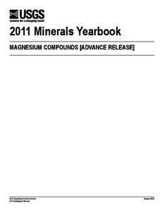 2011 Minerals Yearbook Magnesium Compounds [advance Release]