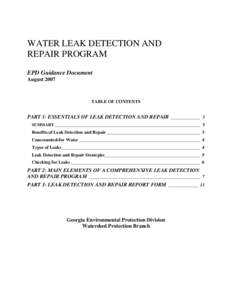 Leak / Environment / Sustainability / Memory leak / Water conservation / Fugitive emissions / Tracer-gas leak testing method / Water / Non-revenue water / Water supply