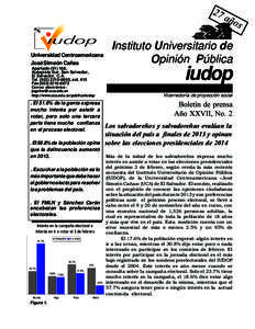 27 año s Universidad Centroamericana José Simeón Cañas