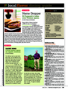 local flavor dining guide OUT TO LUNCH listings key  Name Dropper