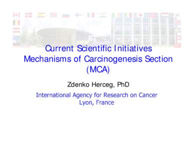 Current Scientific Initiatives Mechanisms of Carcinogenesis Section (MCA) Zdenko Herceg, PhD  Cancers are the consequence of combined genetic and