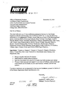 Office of INutritionalProducts Labelingt4ZDietary Supplements Centerfor Food SafetyandApplied Nutrition Foodand Drug Administration 5 100Paint BranchParkway CollegePark,MD[removed]