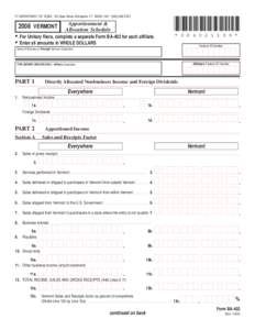 VT DEPARTMENT OF TAXES, 133 State Street, Montpelier, VT2008 VERMONT • •
