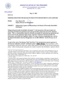 Government / National Institute of Standards and Technology / Ethics / Computer law / Federal Information Security Management Act / Privacy law / NIST Special Publication 800-53 / OMB Circular A-130 / Personally identifiable information / Security / Computer security / Data security