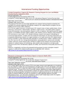 Microsoft Word - International Funding Opportunities_11_20_2013 (2)