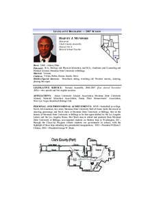 LEGISLATIVE BIOGRAPHY — 2007 SESSION  HARVEY J. MUNFORD Democrat Clark County Assembly District No. 6