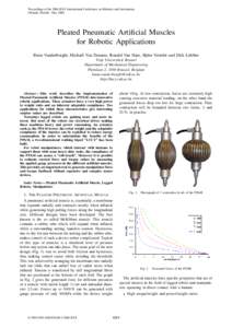 Pleated Pneumatic Artificial Muscles for Robotic Applications