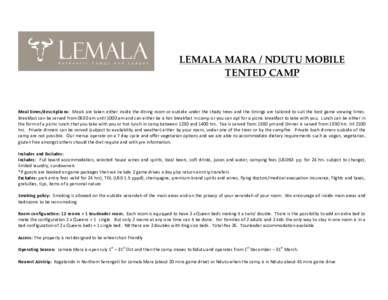 Microsoft Word - Lemala Mara Ndutu Mobile Tented camp.docx