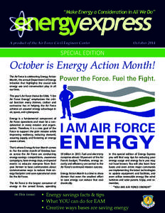 A product of the Air Force Civil Engineer Center  October 2014 SPECIAL EDITION