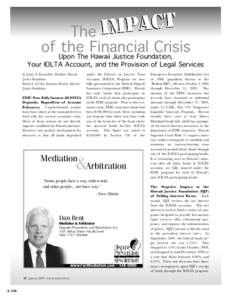 The of Upon the Financial Crisis The Hawaii Justice Foundation,