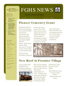 HISTORICAL SOCIETY NEWSLETTER V-1 ISSUE-1 - WINTER 07.pub