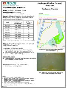 Mayflower Pipeline Incident Response Sheen Monitoring Report #26  Mayflower, Arkansas