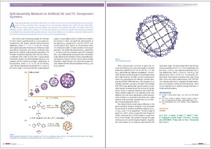 3 Chemical and Environmental Science  PF Activity Report 2009 #27 Self-Assembly Behavior in Artiﬁcial 36- and 72- Component Systems