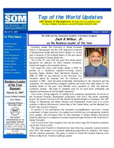 Top of the World Updates UAF School of Management at http://www.uafsom.com/ PO Box[removed], Fairbanks, AK[removed][removed]March 15, 2007